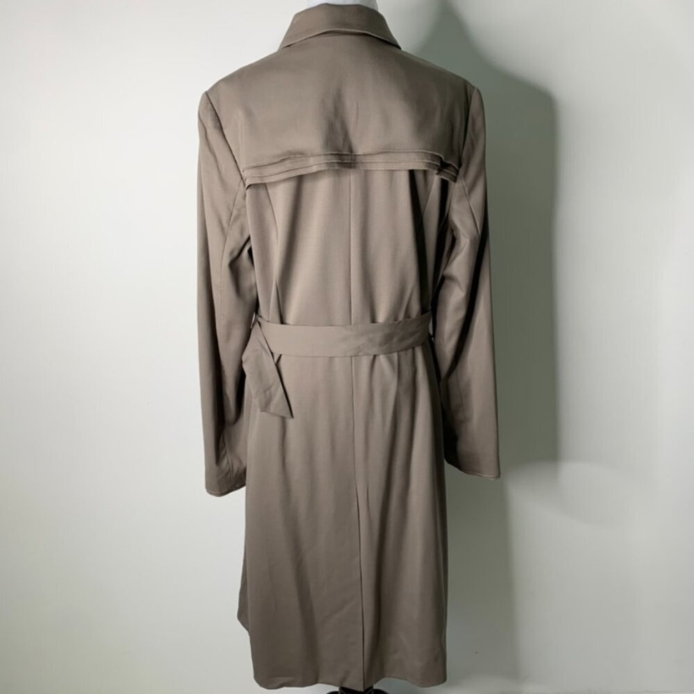 Lavia Piazza Sempione Women's Brown Virgin Wool Trench Coat Size 48 IT/ 12 US - Picture 9 of 14